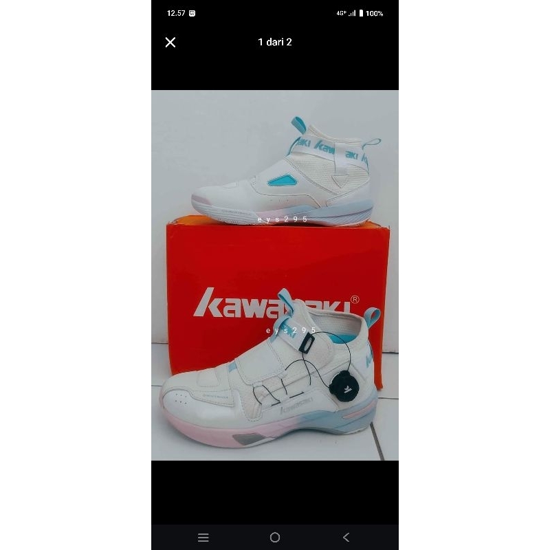 sepatu badminton PRELOVED kawasaki BoA original