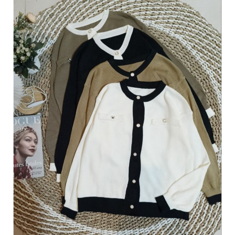 Cocok Rajut Premium Dewasa Lengan Panjang Monica l Rajut Premium High Quality Cewek l Atasan Rajut