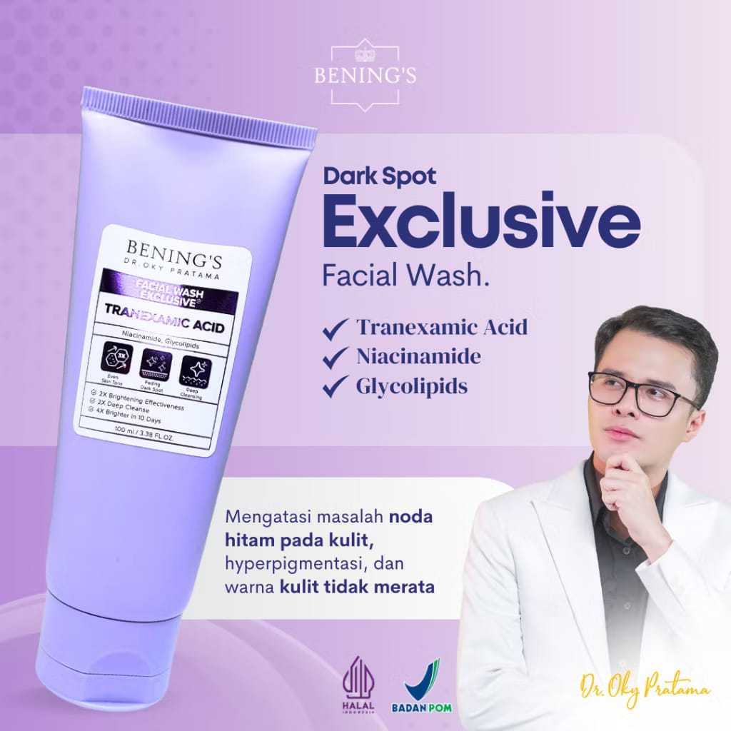 Bening's Facial Wash Exclusive | Sabun Cuci Wajah Untuk  Flek Benings Clinic / Bening's Indonesia