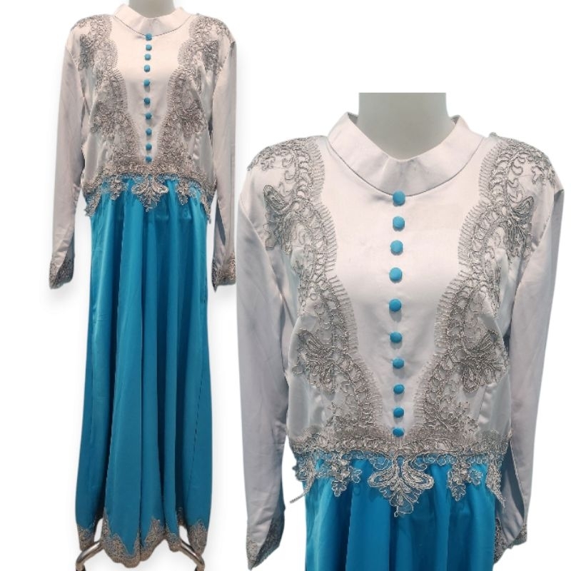 Gamis Bordir Satin Obral