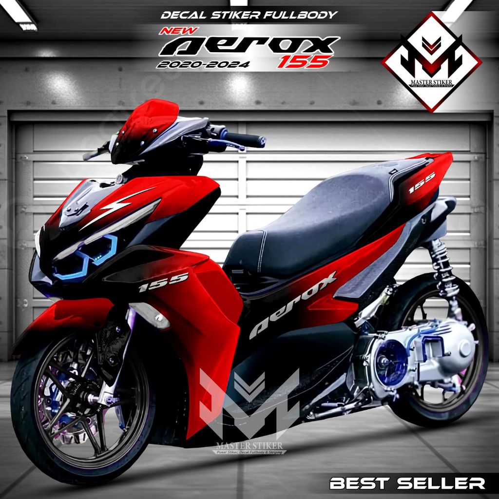 Decal Stiker Aerox New 155 Fullbody - Dekal Stiker Variasi New Aerox 155 Full Body - Variasi Aerox