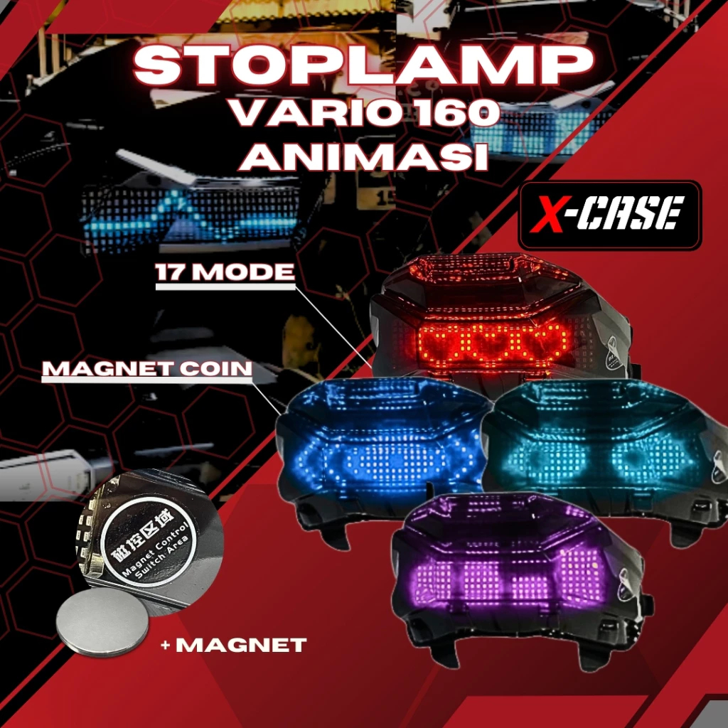 Lampu Stop Honda Vario160 Otomatis Text New Running Magnet New-Stoplamp Coloseum Vario160