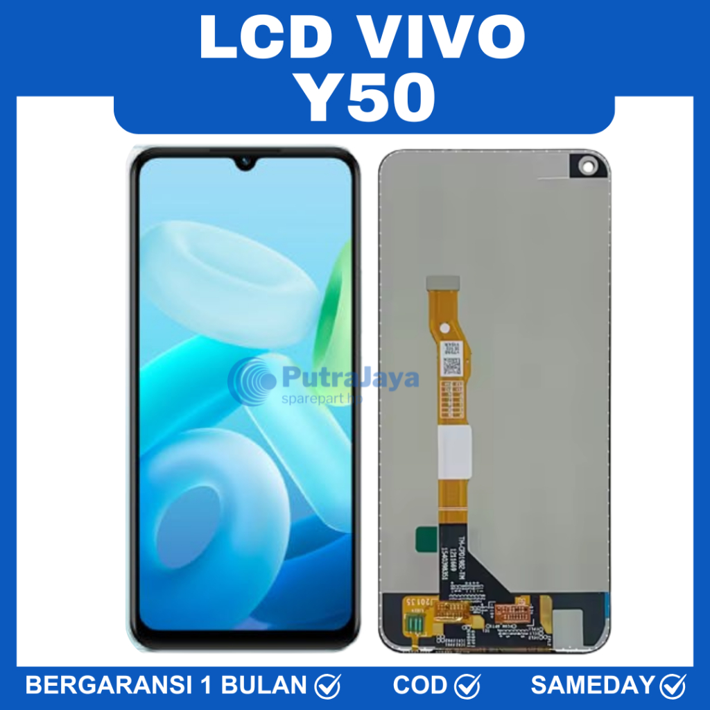 LCD VIVO Y50 / LCD TOUCHSCREEN VIVO Y50 ORIGINAL BERGARANSI COMPATIBLE JUGA UNTUK LCD VIVO Y30 Y30I