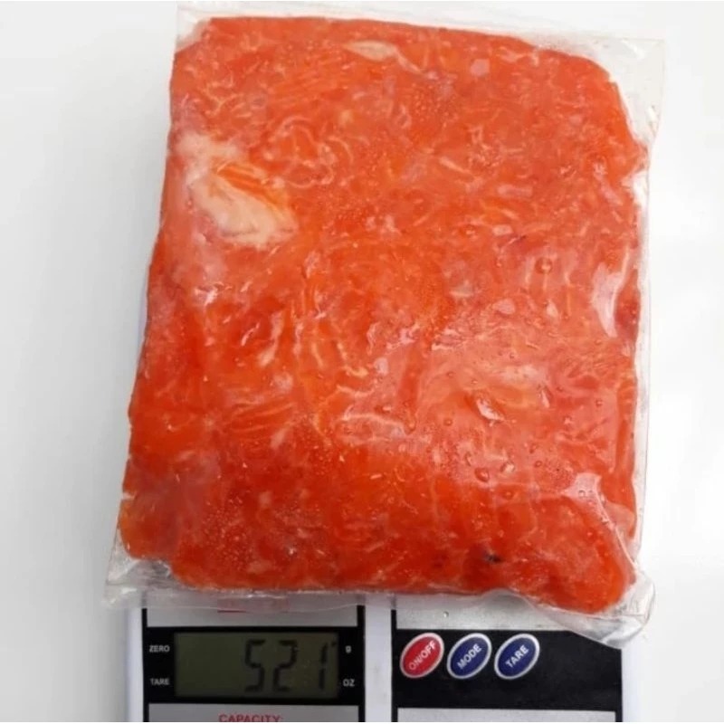 

KHUSUS GOJEK Salmon Minced Grade A 500gr / Salmon Giling 500 Gram Scrape Salmon Salmon Giling Ikan Cacah Termurah 500g Rekomendasi Untuk Makanan Kucing & Anjing