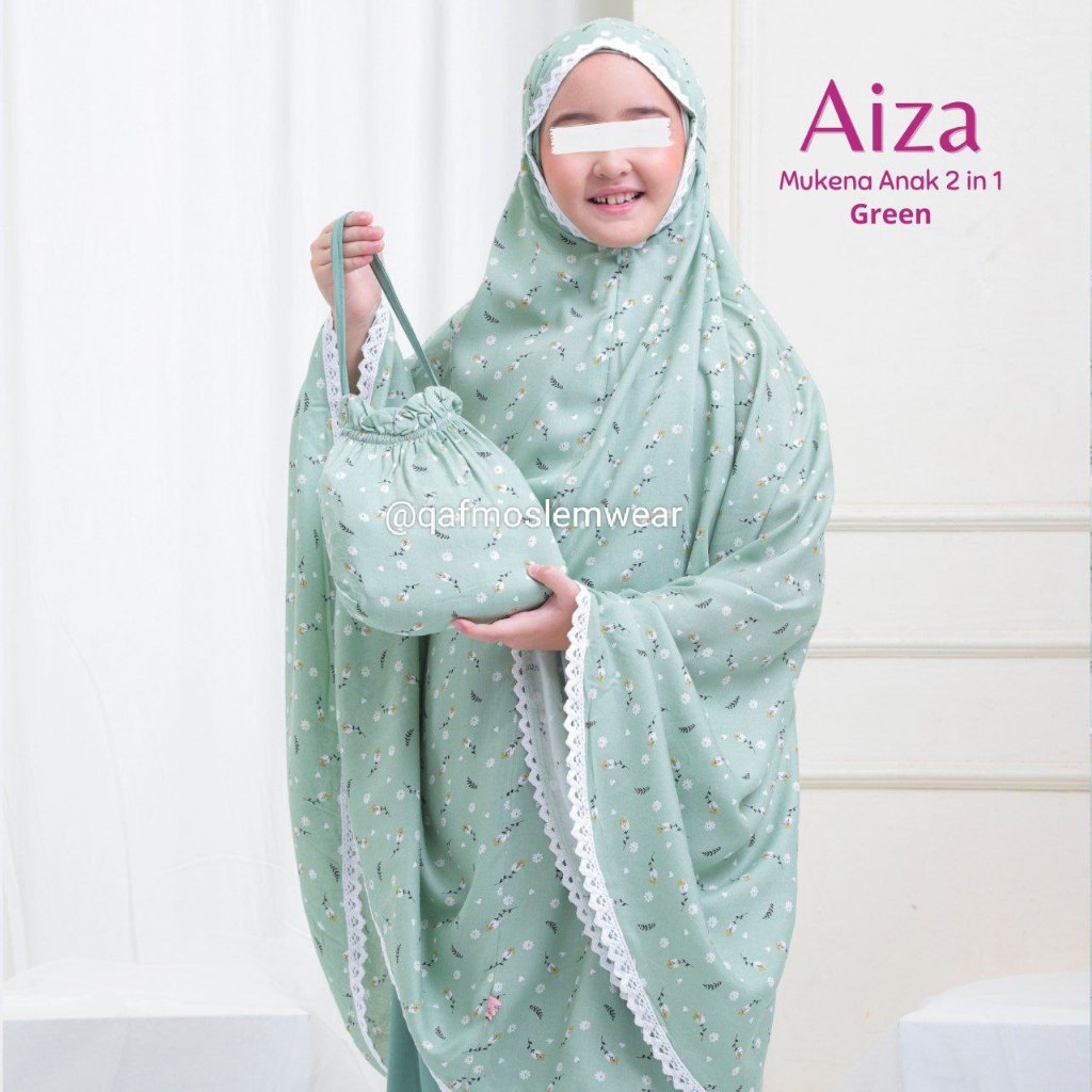 Mukena Anak Aiza 2in1 [Remaja] 12 13 14 15 tahun Mukena Anak SD SMP Mukena Remaja Anak Tanggung Rayo