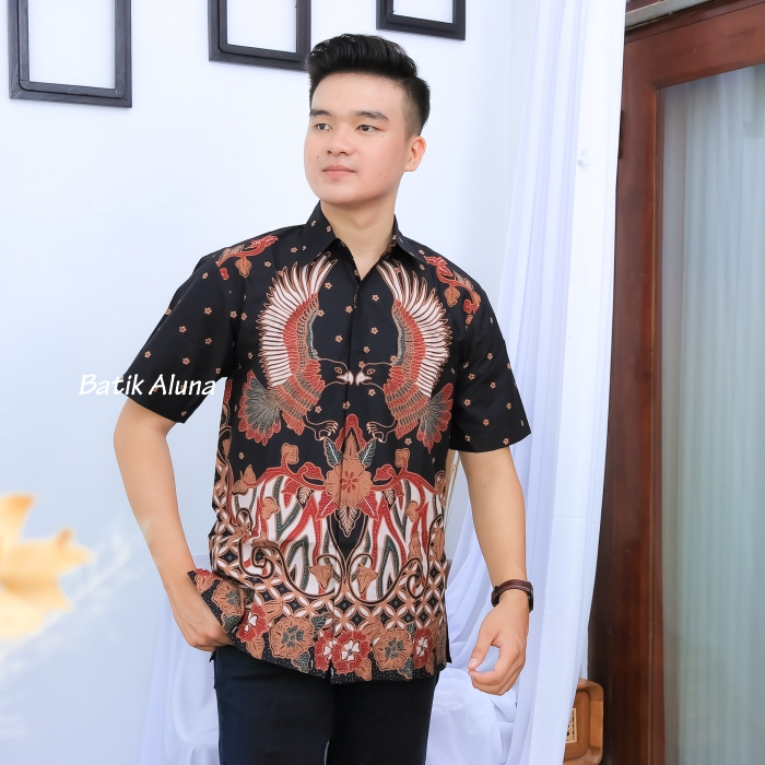 Batik Aluna Kemeja Pria Lengan Pendek PD 005