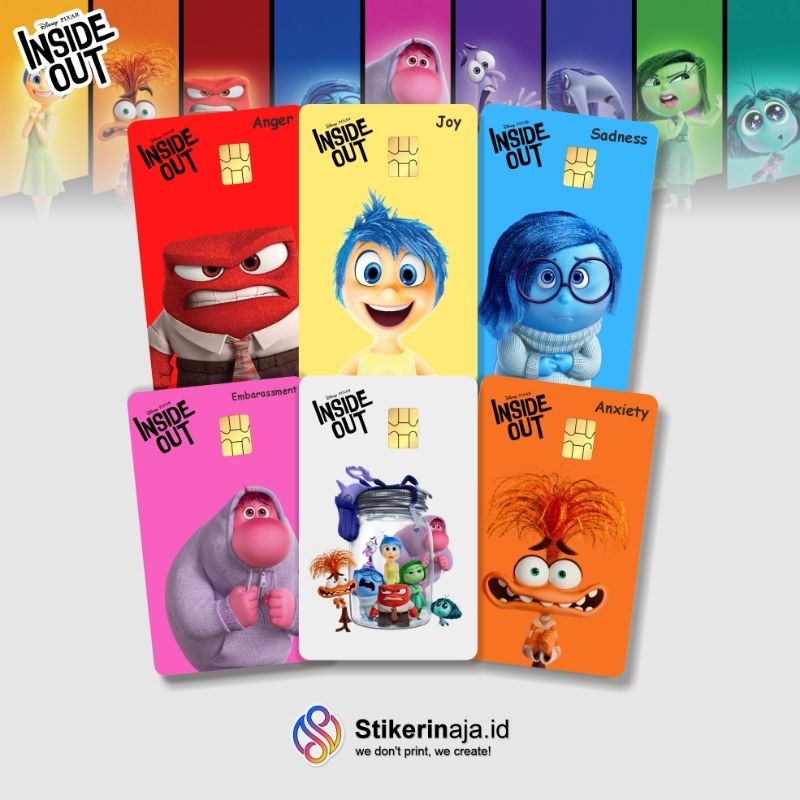 

Sticker pelindung kartu skin card ATM sim KTP E-MONEY stiker Motif Inside out