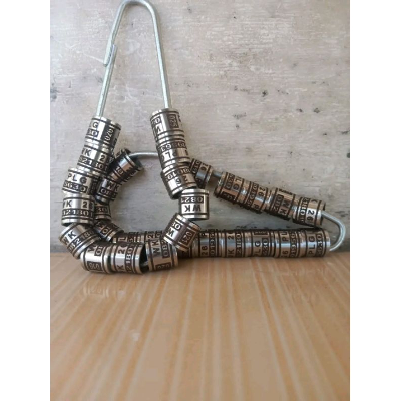 15 biji ring burung custom nama ring merpati baja stenlis binggel ring merpati anti potong anti kara
