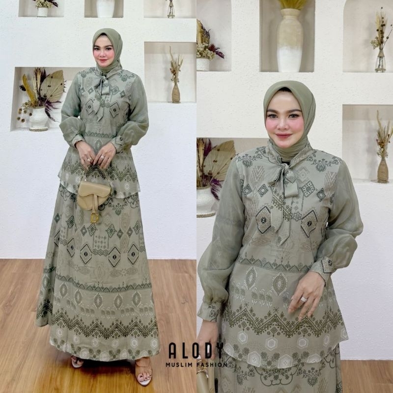 Nala Set Rok Vol 3 by Alody Original - Dress dengan Bahan Arabian Print Premium