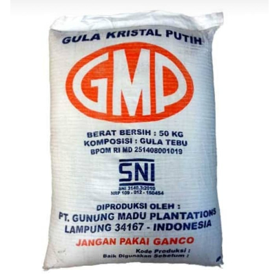 

gula GMP 50 kilograms satu sak