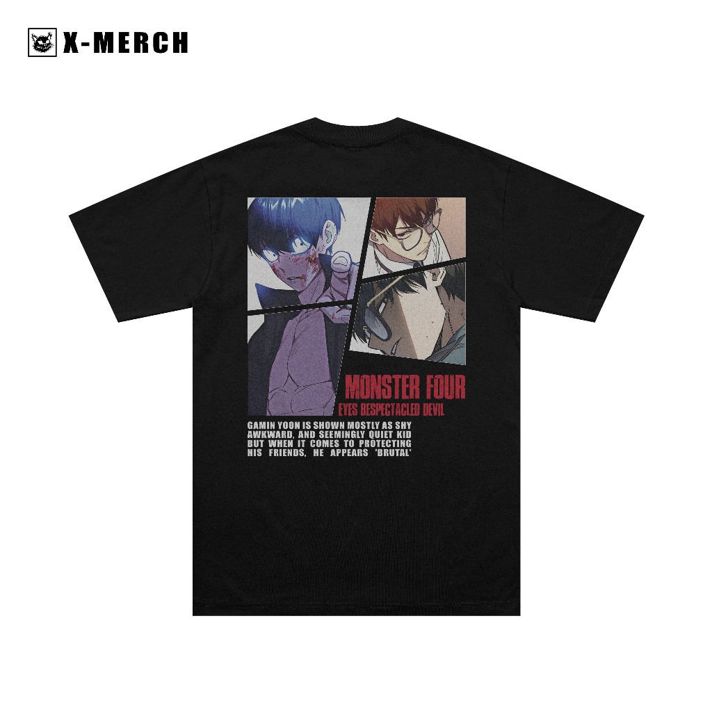 Kaos STUDY GROUP Gamin Yoon - Baju Manhwa Pria Wanita Lengan Pendek Bahan Cotton Combed