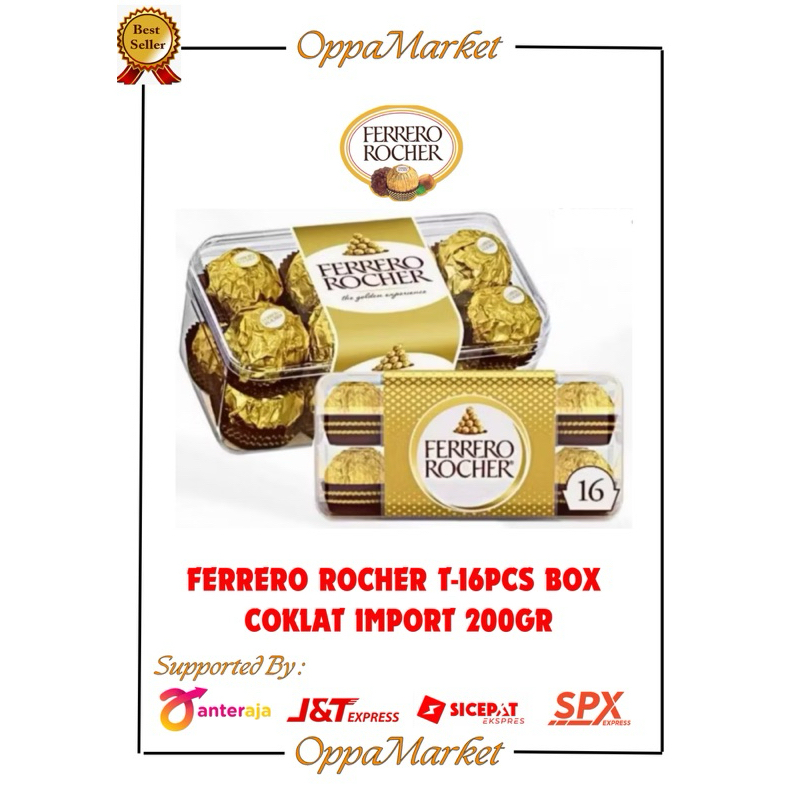 

FERRERO ROCHER COKLAT HAZELNUT T-16PCS IMPORT BOX 200G