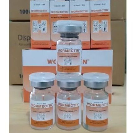 Wormectin 5 ml (obat scabies jamur gudig kurap kadas gatal gatal untuk hewan berbulu seperti anjing 