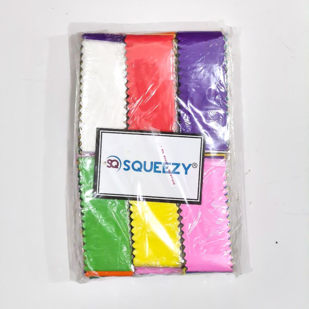 

1 LSN / 12 Pak x 10 Warna Kertas Crepe Potong Squeezy 5cm