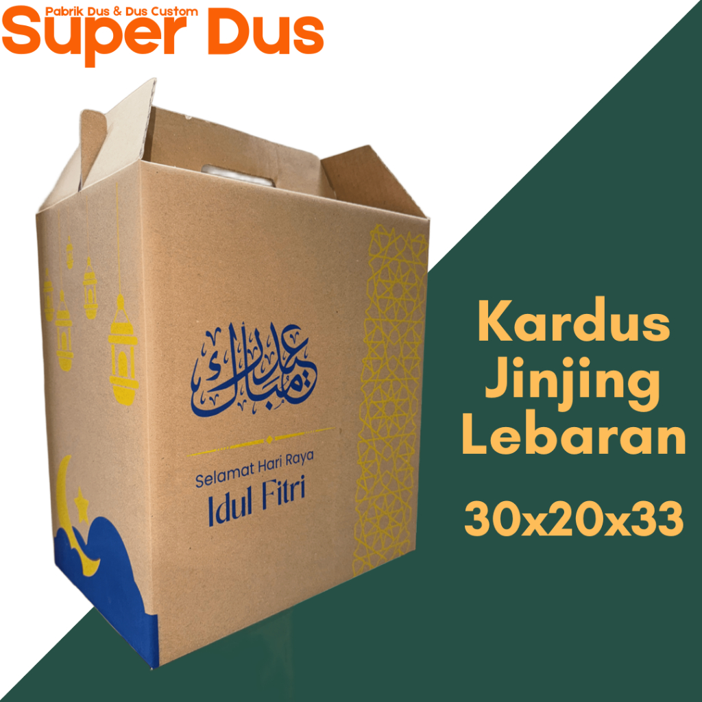 

Kardus Jinjing / Box Lebaran 30x20x33 cm / Kardus Packing /Hampers Lebaran/Parcel Idul Fitri terlaris