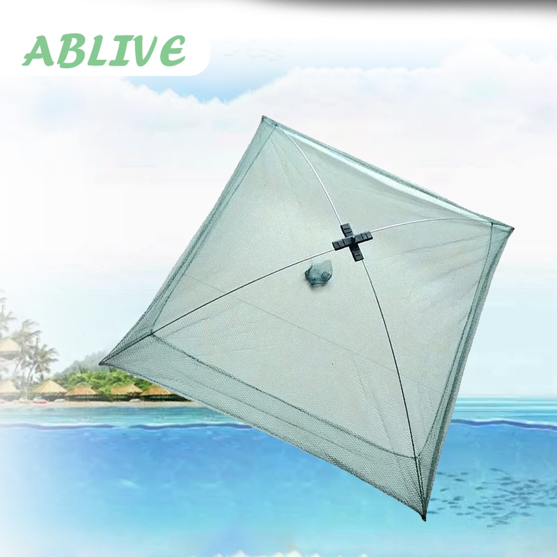 80cm Perangkap Udang Lipat Jala Ikan Kecil Perangkap Ikan Bubu Payung