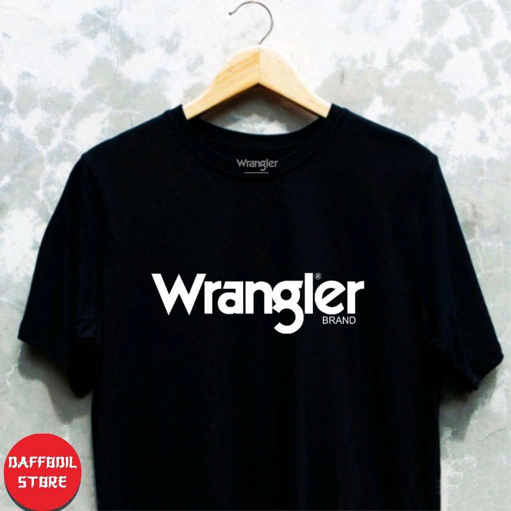 Kaos Pria Wrangler Original Katun Combed 24s Baju Distro Branded Premium Oblong Wanita Jumbo