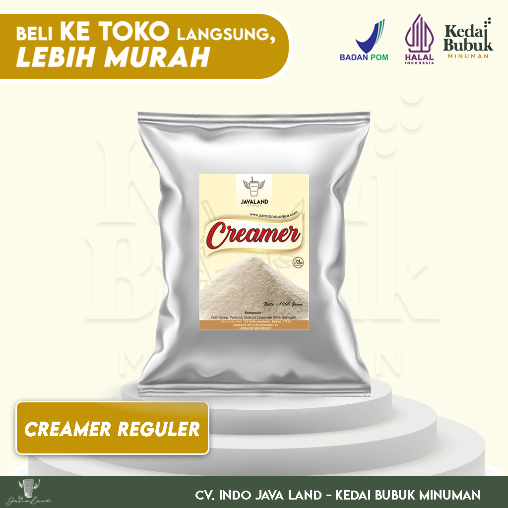 

Javaland Bubuk Creamer / Krimer 1Kg - Regular | Non Dairy | Creamy Café