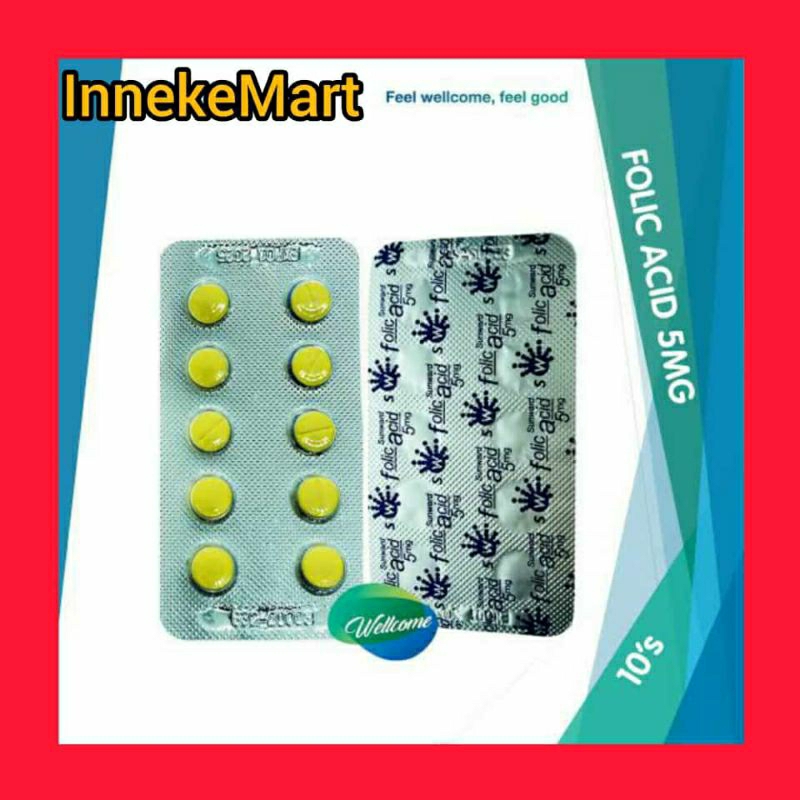 Folic Acid 5mg Sunward atau Hovid Asam Folat 5 mg asli dari Malaysia