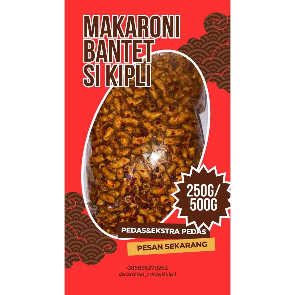 

Makaroni BanTet Si Kipli Khas Lokal // 250 Gram // 500 Gram