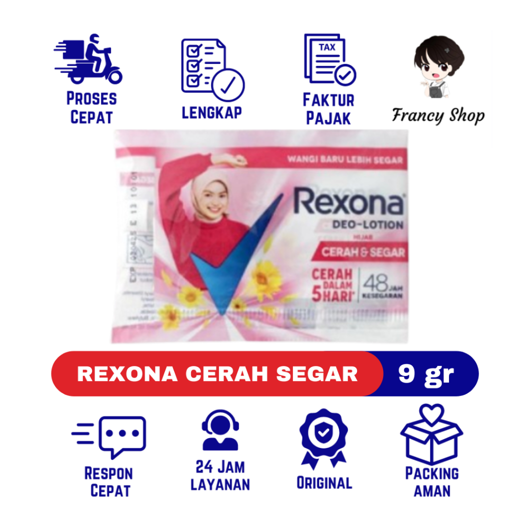 Rexona Deo Lotion Cerah Segar 9Gr Sachet