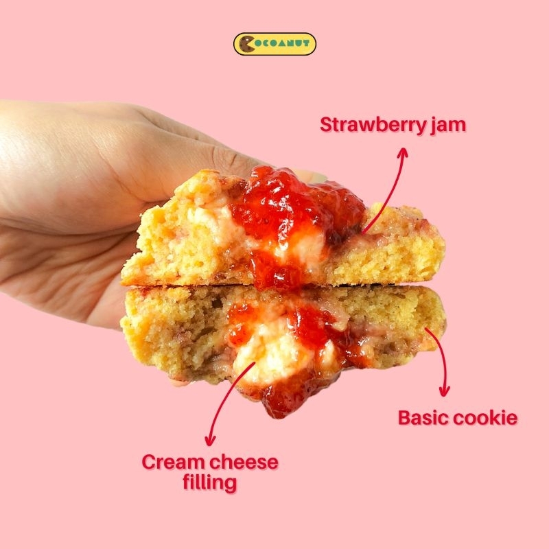 

Soft Baked Cookie "Strawberry Cheese" by Cocoanut Bakehouse