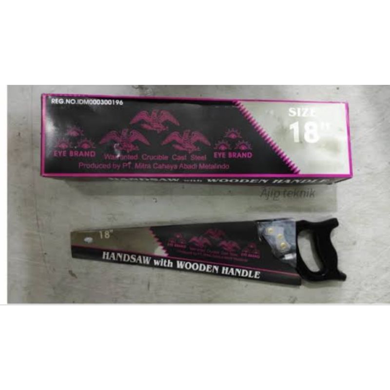 gergaji kayu cap mata 18"