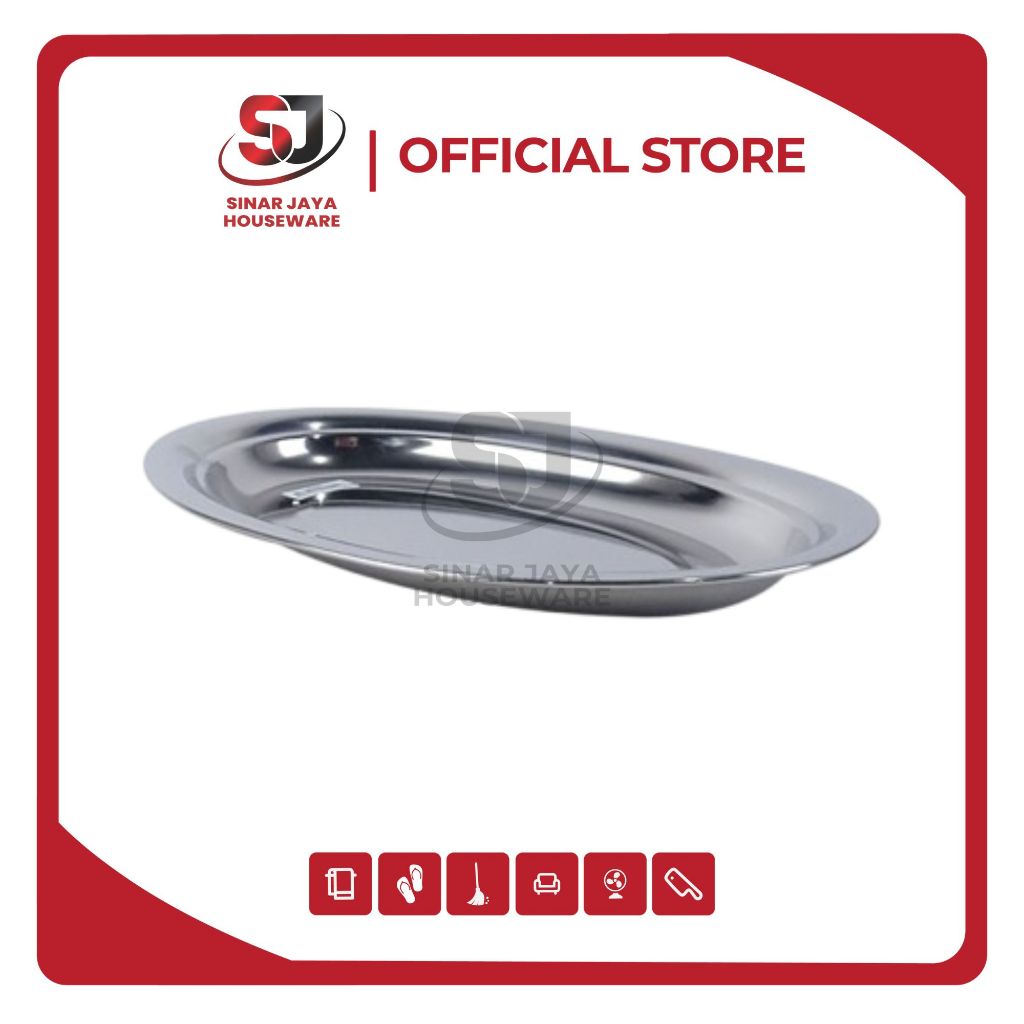 Piring Saji/Piring Oval/Piring Oval Stainless 30 Subron
