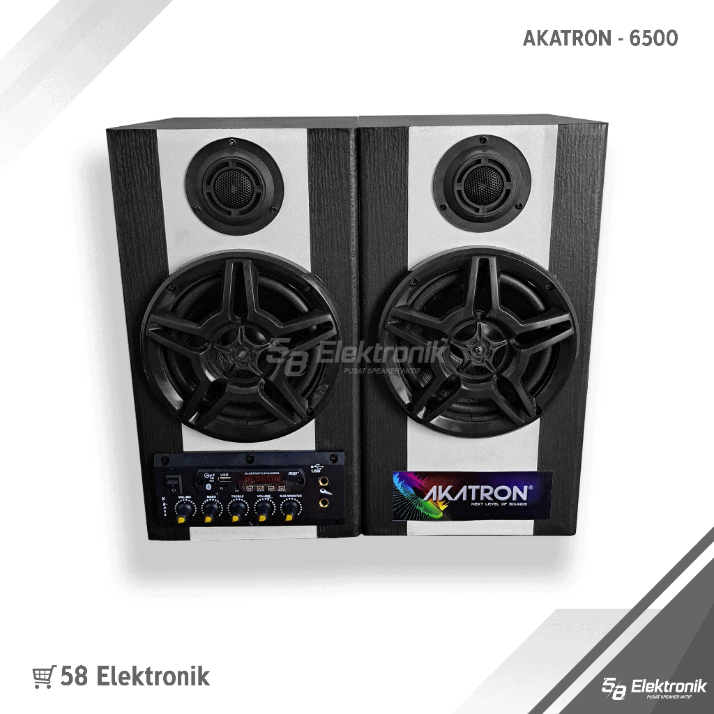 AKATRON 6500 - 6 INCH Speaker aktif karaoke Bluetooth subwoofer sound 6 inchi BASS MENGGELEGAR