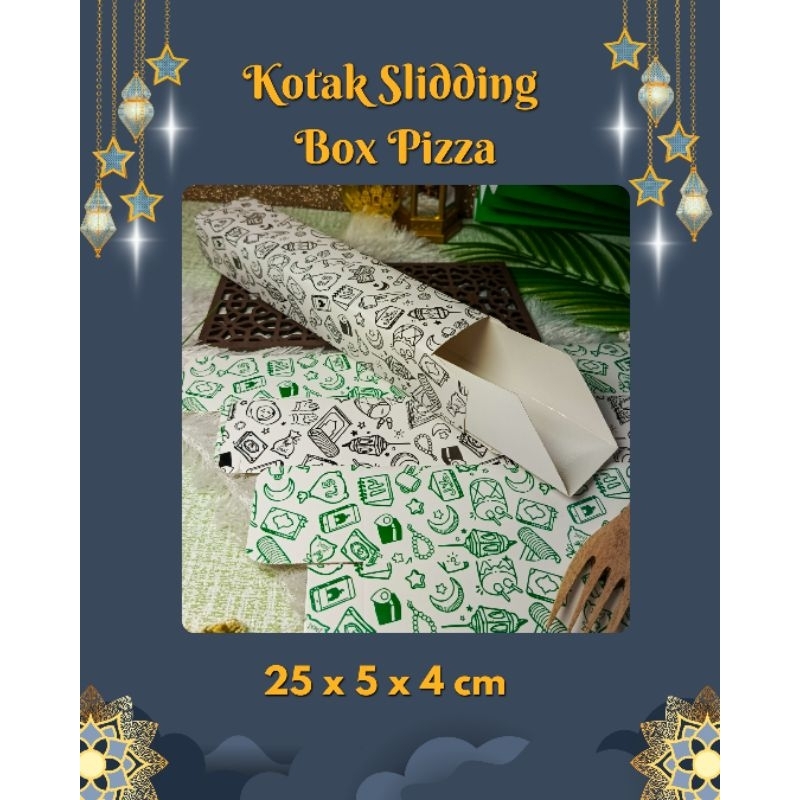 

Kotak Pizza Memanjang Slidding Box / Box Pizza Tarik / Kotak Sliding Box