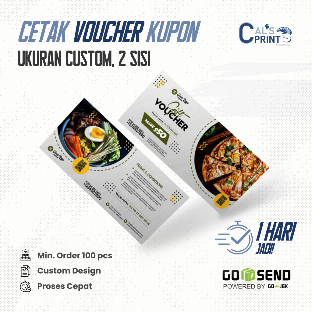 

Cetak Voucher Ukuran Custom 2 Sisi Cetak Voucher Kupon Makanan Custom