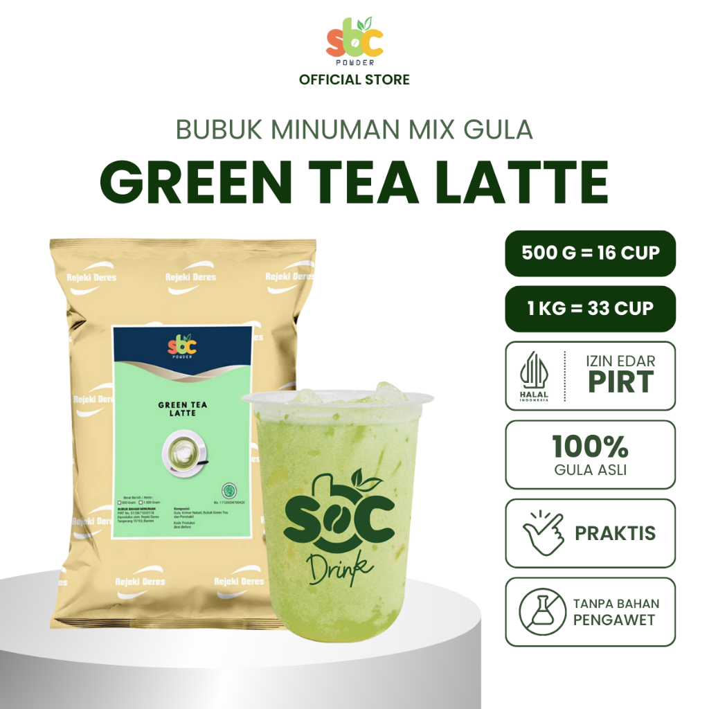 

darmavanss - bubuk minuman teh green tea latte - sbc powder drink bubuk minuman green tea latte sbc
