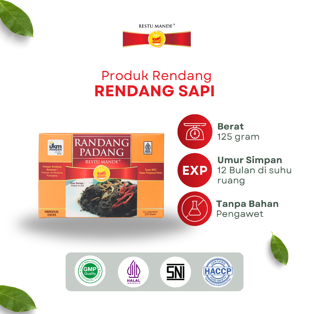 

Rendang Sapi Original Restu Mande Kemasan 125gr
