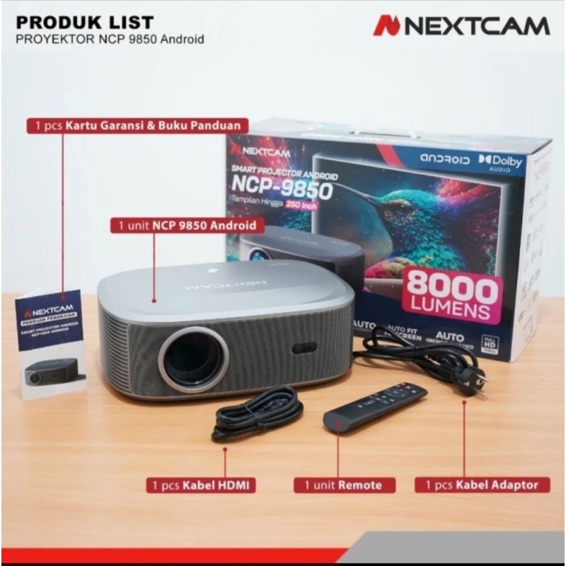 Projector Nextcam Ncp-9850 Android 8000 Lumens / Infocus Nextcam 9850