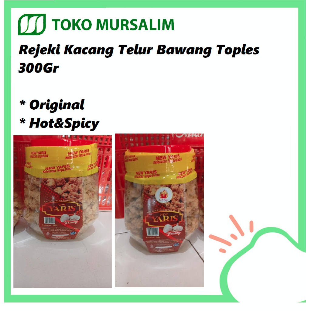 

Rejeki Kacang Telur Bawang Berkualitas Original&Hot Spicy 300Gr