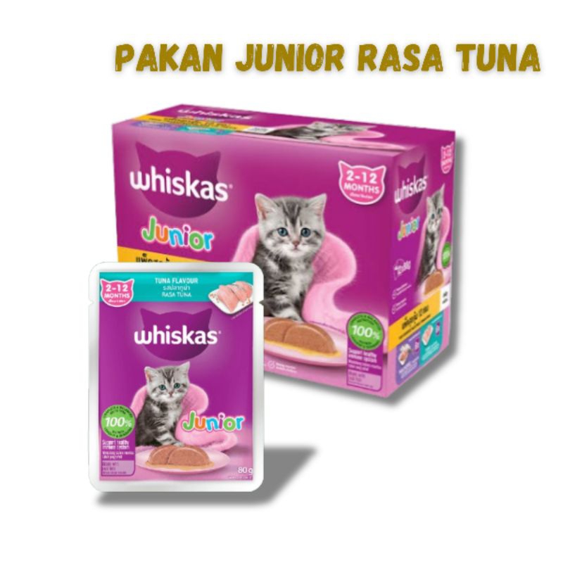 WHISKAS JUNIOR / WHISKAS 1+ / MAKANAN ANAK KUCING /MAKANAN KUCING REMAJA