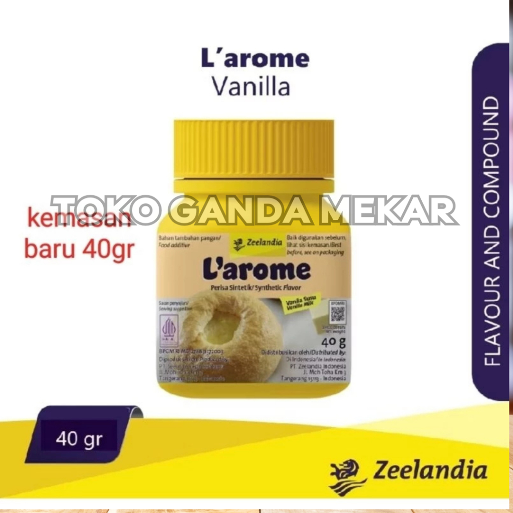 

L'arome Vanilla Susu 40gr – Larome Vanila Susu Perisa Powder 40 gr