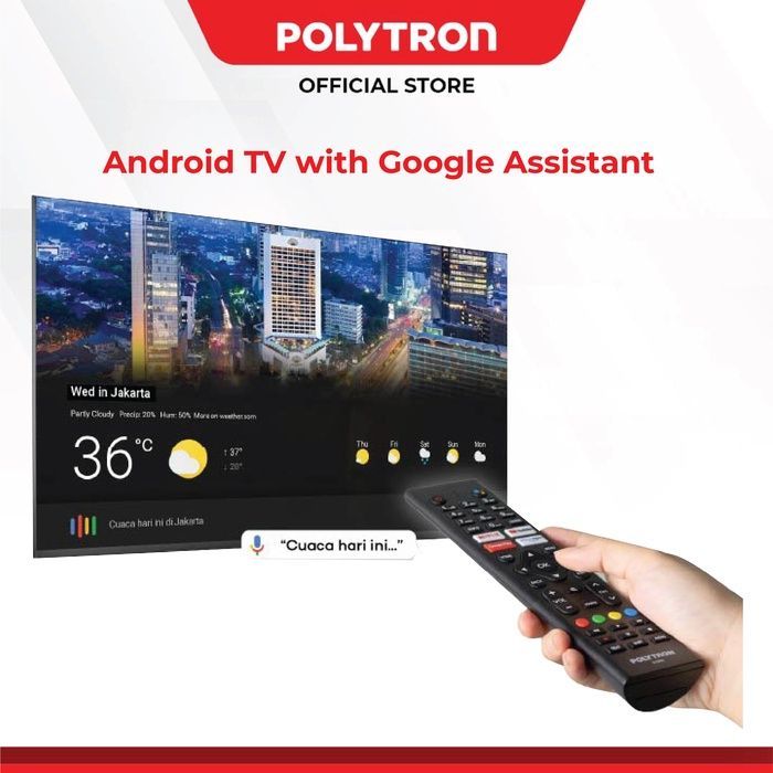 POLYTRON LED Smart Cinemax Google TV 40 Inch - 40RG9059 Garansi