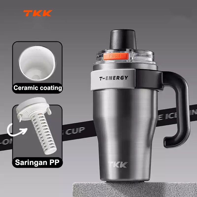 TKK tumbler stainless kecil 800ml tumblr mobil stenlis unik viral ceramic coating tahan dingin menan