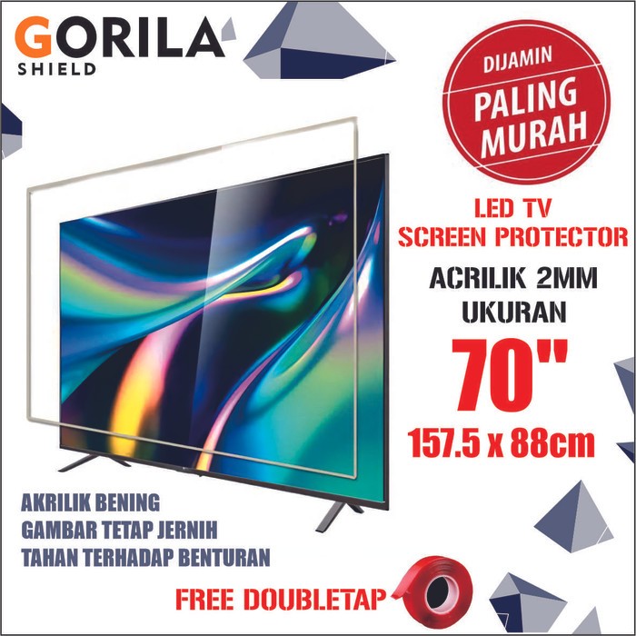 Pelindung Layar TV LED 70"inch-Akrilik - Screen guard - Tempered glass