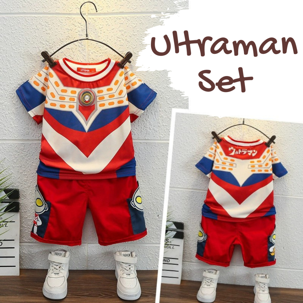 Ultraman Set | Setelan Baju Anak Laki Laki | Baju Ultraman Anak | Baju Anak Cowok