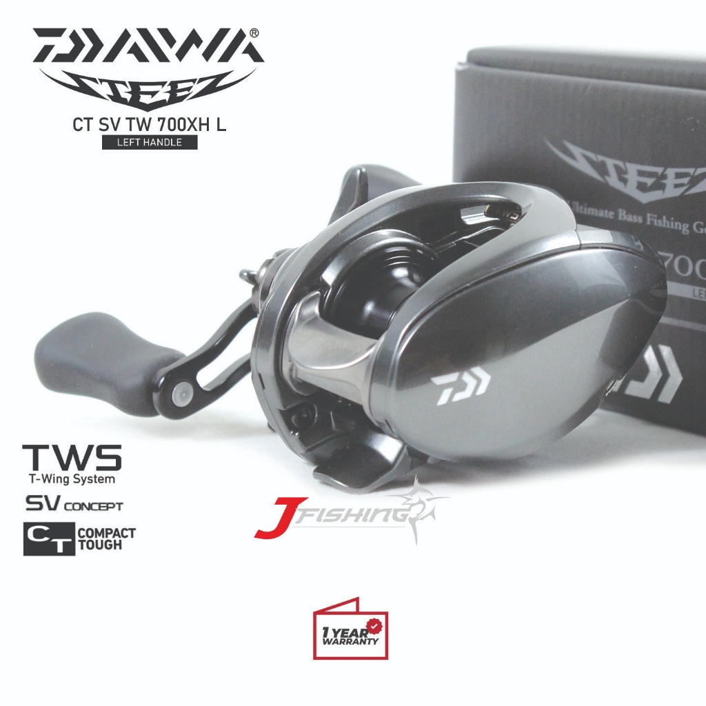 Reel DAIWA STEEZ CT SV TW 700XHL | Handle Kiri | Freshwater Saltwater | Japan | Resmi