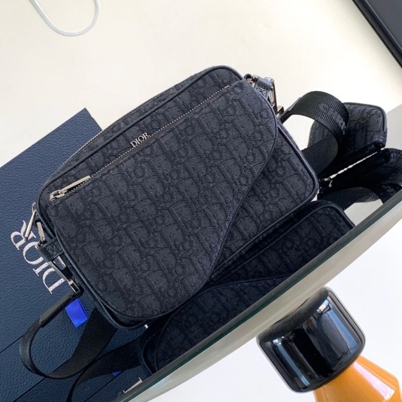 Tas sling bag Dr28865 saddle triple tas selempang pria kanvas m1ror