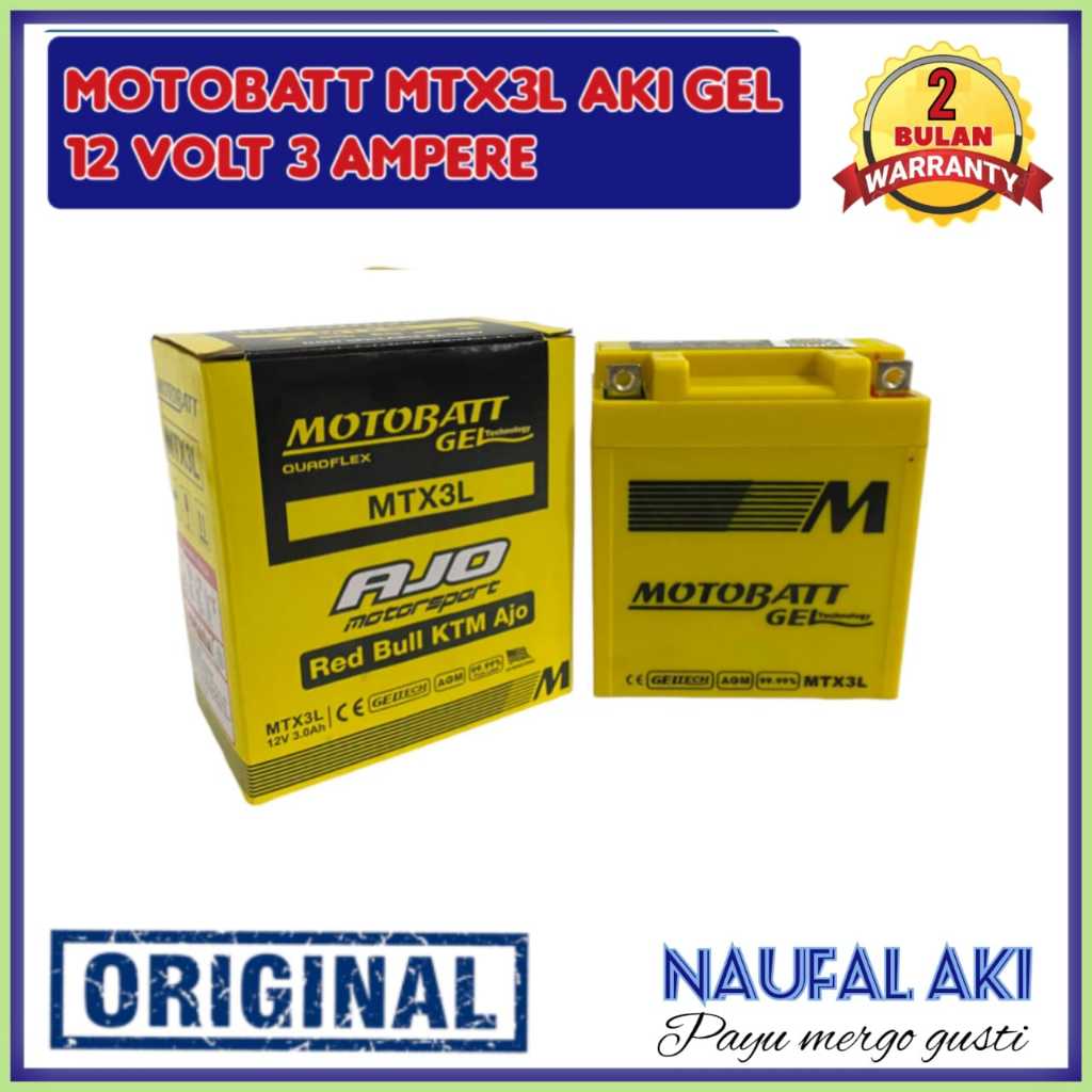 Aki motor Yamaha Rx king motobatt MTx3