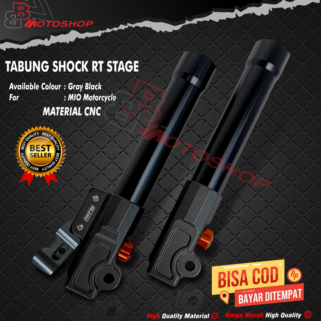 Tabung Shock Depan RT STAGE Breket Monoblok MIO FINO MIO J