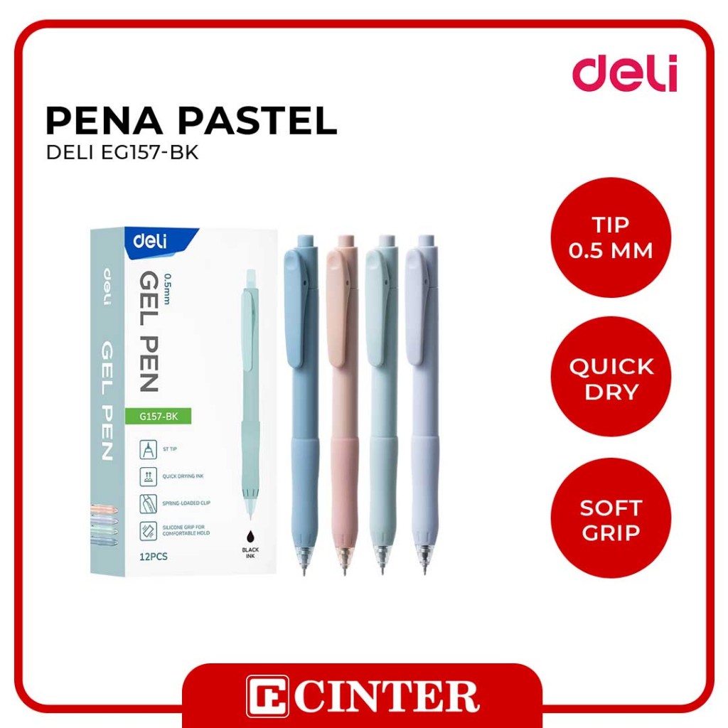 

DELI - PUPEN GEL / PEN / PENA EG157-BK GEL 0.5MM BLACK