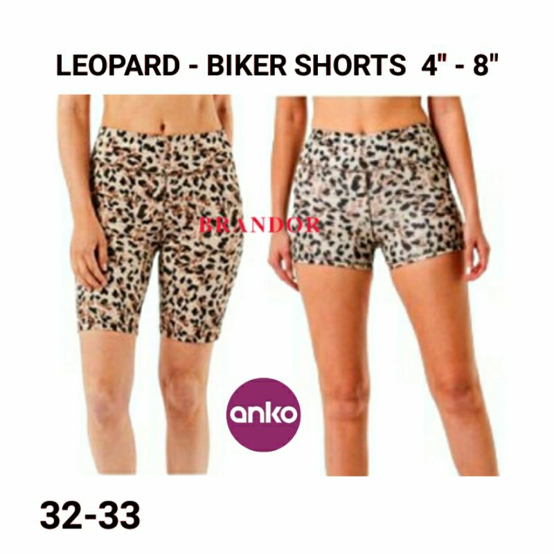 Brandor - LEOPARD - BIKE SHORT PANTS 4" - 8"  By Anko ( ANSH32 33 )