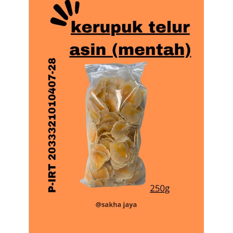 

KERUPUK TELUR ASIN mentah 250 g,gurih enak istimewa Sakha jaya