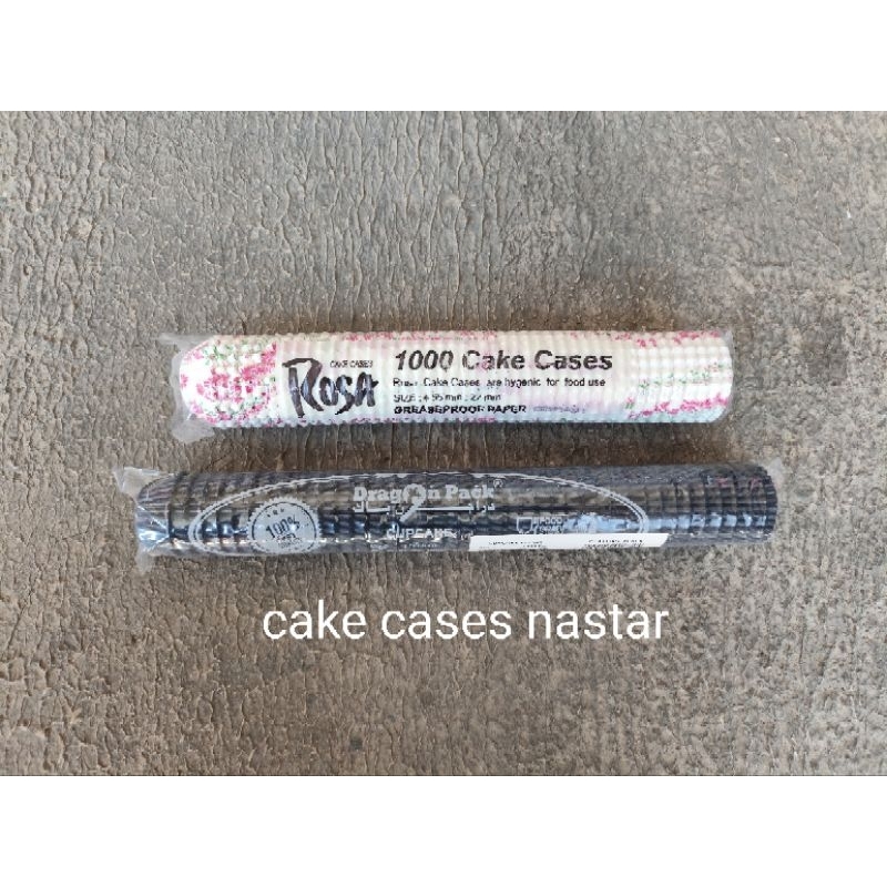 Stok Baru cake cases cup kue nastar rossa klassi dragon pack hitam bunga floral pink merah biru