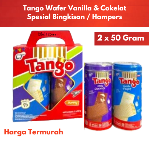 

Tango Wafer 1 Box Isi 2 Kaleng Varian Vanilla Delight & Milky Chocolate 2 x 50 Gram Hampers Special Edisi Bingkisan Lebaran